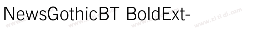 NewsGothicBT BoldExt字体转换